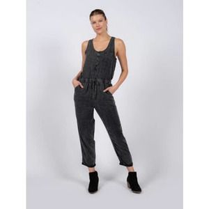 THREAD & SUPPLY • Charcoal Gray Tencel Sleeveless Jump Suit Sz S